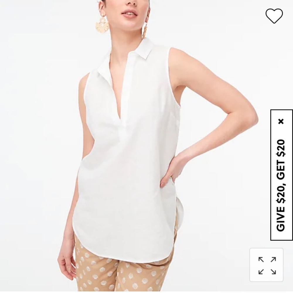 NWT J. Crew Factory Sleeveless Linen Tunic